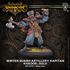 PIP33123 WRM Khador Winter Guard Artillery Kaptain Blister